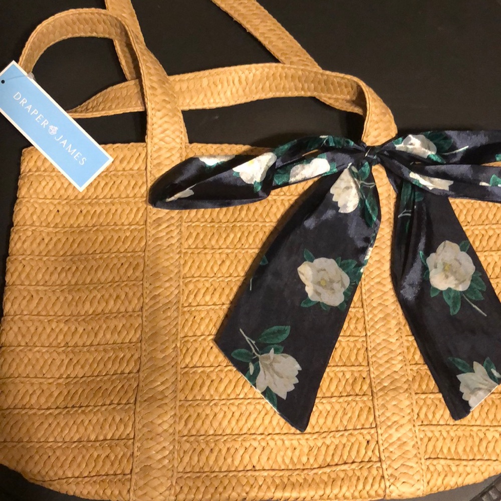 Draper James straw handbag